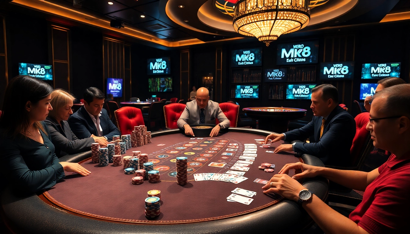 Experience the excitement of gambling strategies withเครดิตฟรี MK8 at a luxurious casino table.