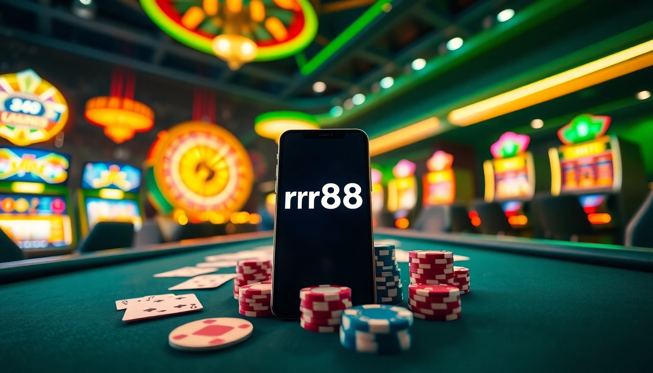 Experience the thrill of online gambling at rr88 link with vibrant casino tables and games.
