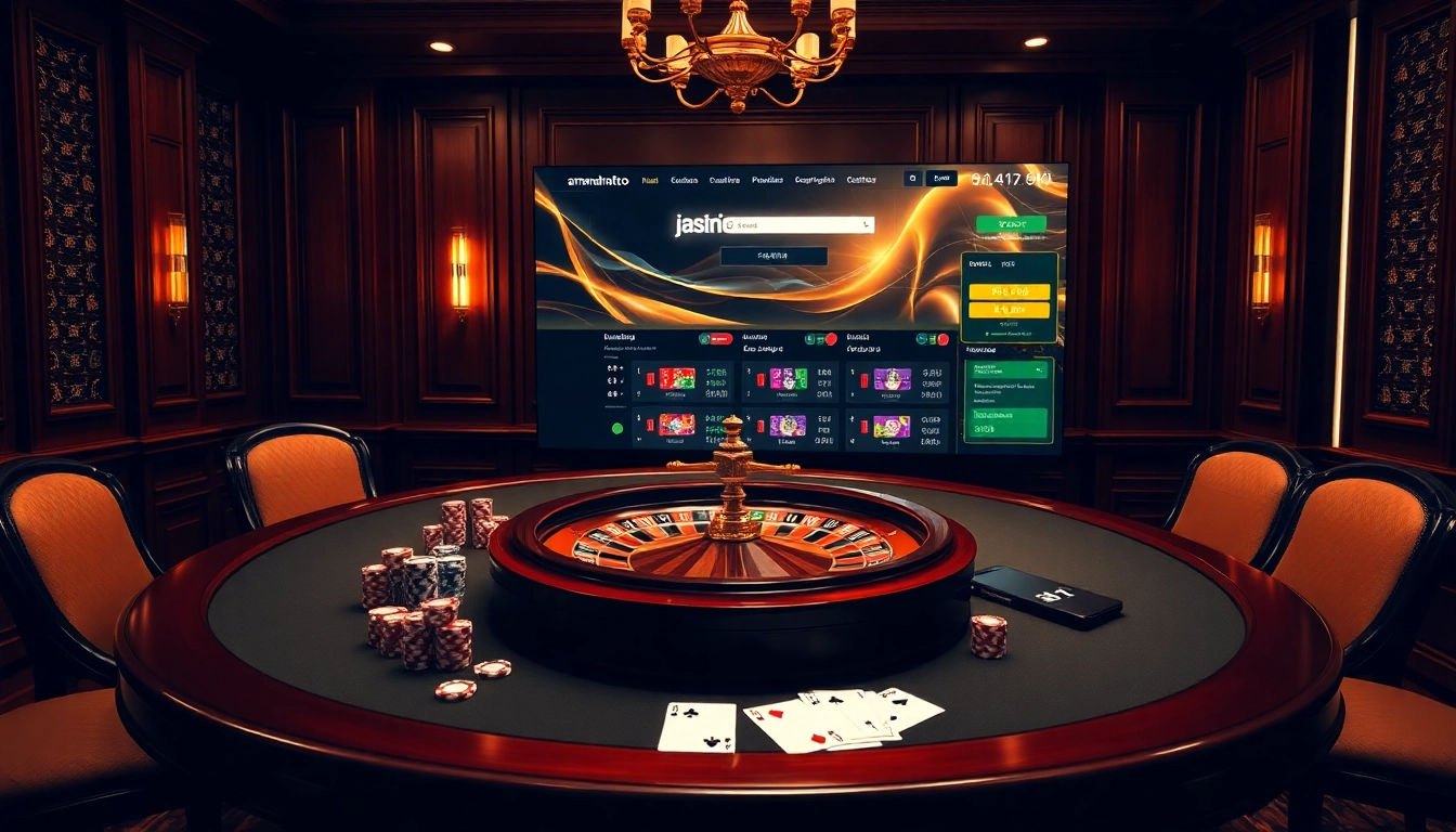 Engage in thrilling bets on amanahtoto with vibrant poker chips and a luxurious casino atmosphere.