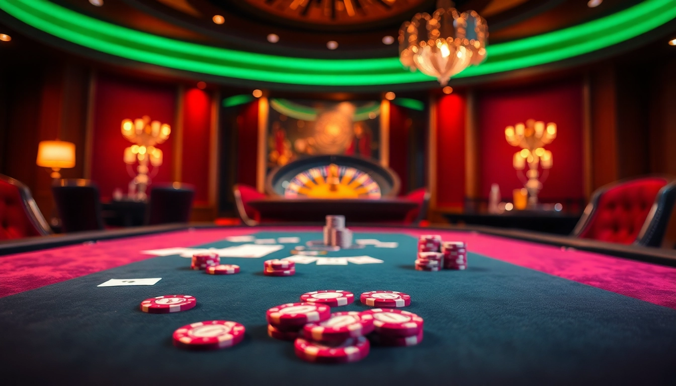 Experience the thrill of ww88 with vibrant poker chips and a luxurious casino setup.