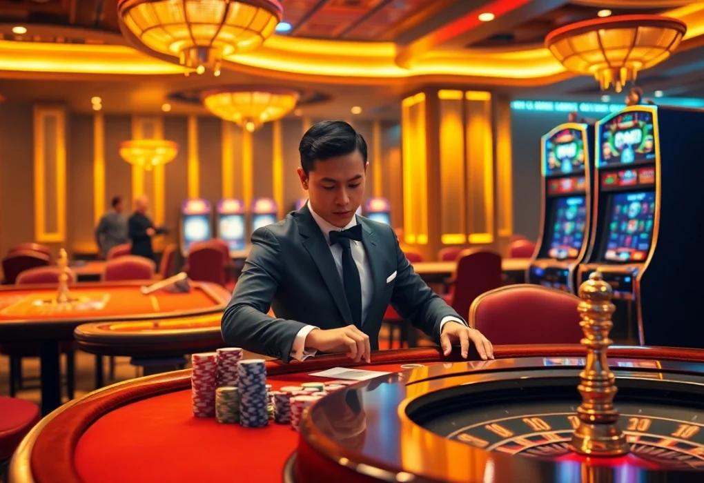 Experience the excitement of playing at NEW888, featuring dynamic casino tables and vibrant gaming interfaces.