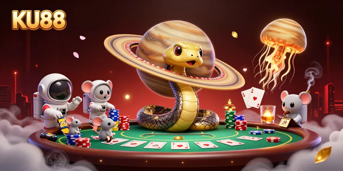 Experience the excitement of KU88 with cosmic characters and vibrant casino action.