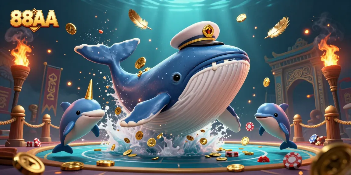 Engage in thrilling bets with 88AA as colorful creatures celebrate in a vibrant underwater casino.